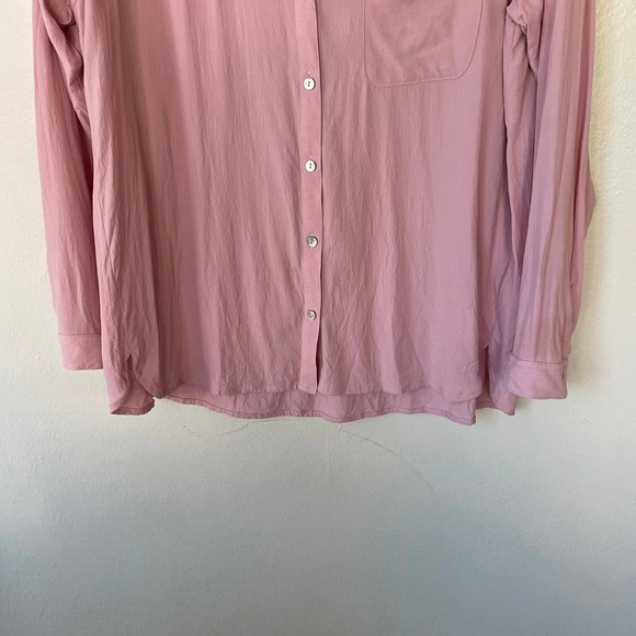 J.Jill Buttondown pink blouse size L Oversized - Picture 4 of 9